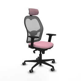 PIQUERAS Y CRESPO Silla de oficina Jorquera Rosa y Gris