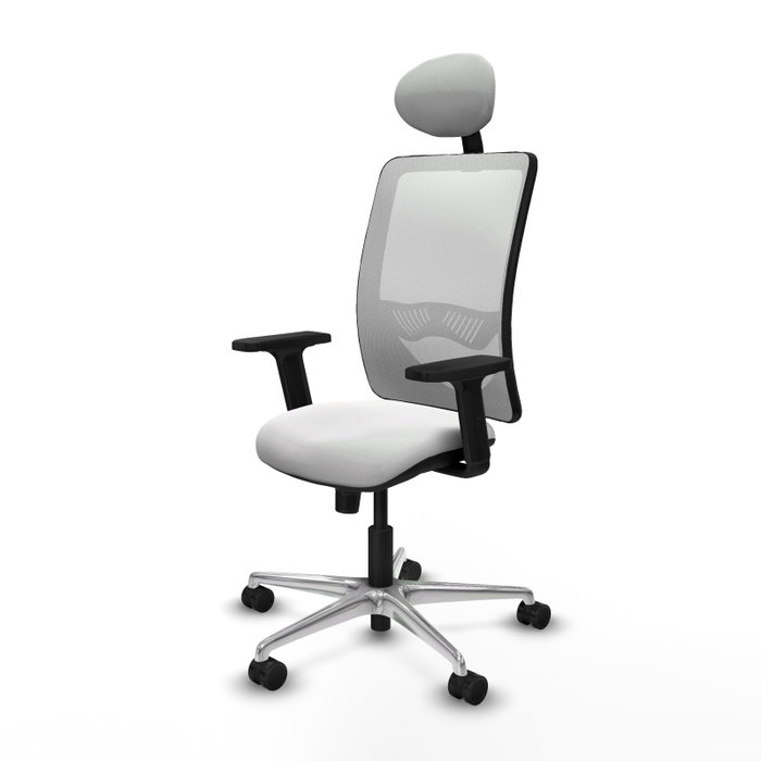 PIQUERAS Y CRESPO Silla de oficina Zulema con mecanismo Sincro y Cabecero Fijo, Blanco PIQUERAS Y CRESPO Silla de oficina Zulema con mecanismo Sincro y Cabecero Fijo, Blanco