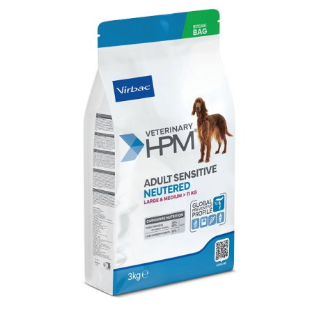 Virbac HPM Adult Sensitive Neutered para Perros Grandes y Medianos 3 kg