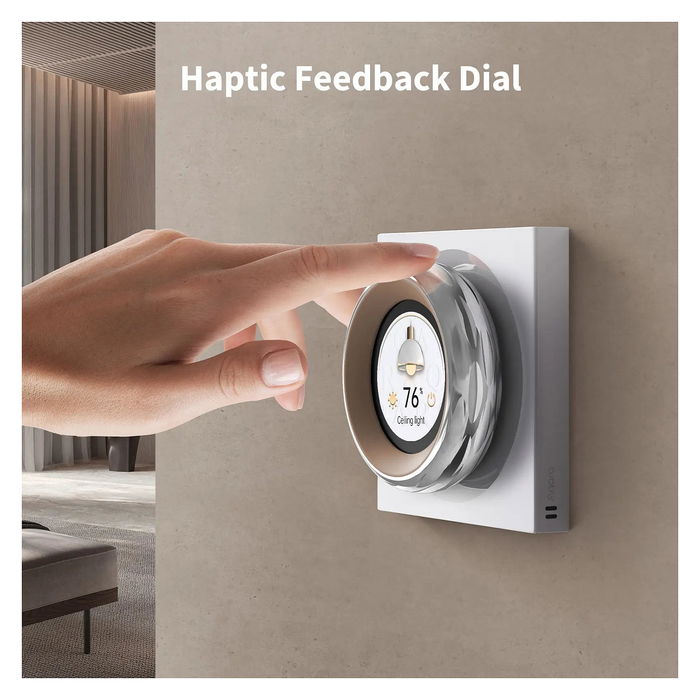 Aqara Touchscreen Dial V1 DS-K01D, Botón Inteligente con Pantalla Táctil, Control para Alexa/Siri/Google Home, Blanco, Wi-Fi/Bluetooth, Conexión por Cable