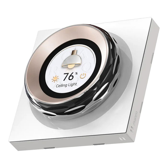 Aqara Touchscreen Dial V1 DS-K01D, Botón Inteligente con Pantalla Táctil, Control para Alexa/Siri/Google Home, Blanco, Wi-Fi/Bluetooth, Conexión por Cable