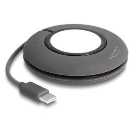 DeLOCK 83019 Soporte de recarga magnético USB Type-C para Apple Watch, 1 m, Gris y Blanco