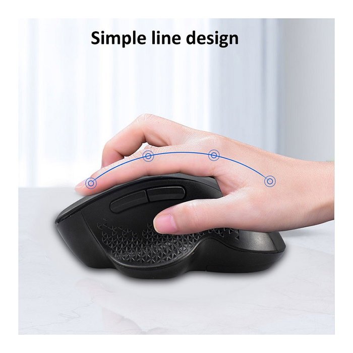 EQUIP Komfortmaus Wireless Dual Mode 6 Btn Negro Derecha - Ratón Inalámbrico Ergonómico con 6 Botones EQUIP Komfortmaus Wireless Dual Mode 6 Btn Negro Derecha - Ratón Inalámbrico Ergonómico con 6 Botones