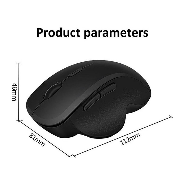 EQUIP Ratón Inalámbrico de Modo Dual 6 Botones Negro