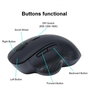 EQUIP Ratón Inalámbrico de Modo Dual 6 Botones Negro
