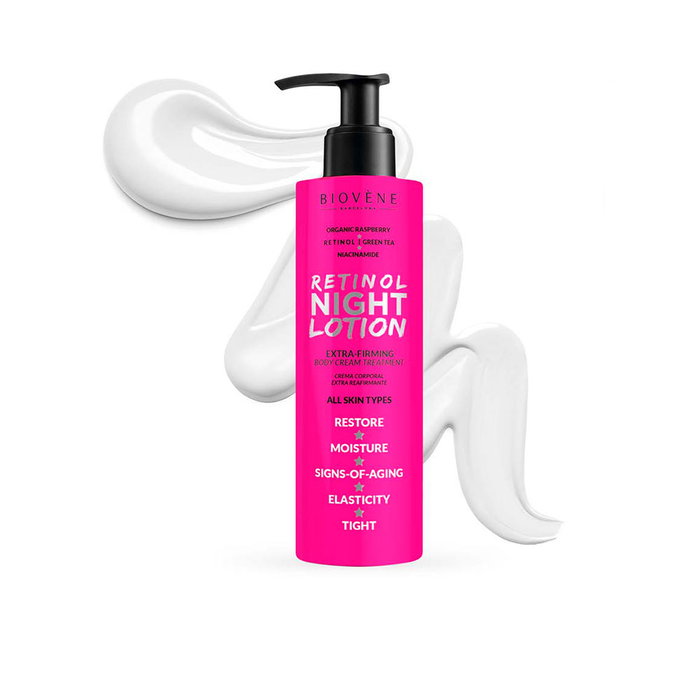 Biovène Crema Corporal Extra Reafirmante Retinol Night Lotion - Tratamiento Nocturno Antiedad - 200 ml