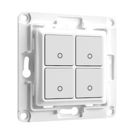 Shelly Wall Switch 4 Wandtaster 4-fach Blanco para Shelly 1, Shelly i4, Shelly 2.5, Shelly Plus Series