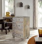Giner y Colomer Telefonera Madera de Mango Natural 7 Cajones Mueble Auxiliar Artisanal