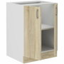 Aucune Mueble bajo de cocina SARA con 2 puertas y decoración roble Sonoma