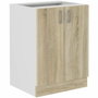 Aucune Mueble bajo de cocina SARA con 2 puertas y decoración roble Sonoma