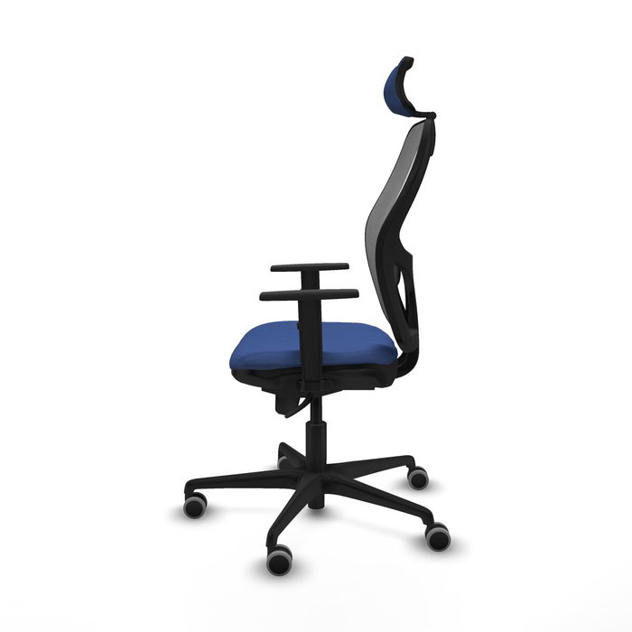 PIQUERAS Y CRESPO Silla de oficina Jorquera con mecanismo Sincro, Azul marino y Gris