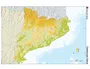 Teide Mapa mudo color Din A4 Cataluña físico