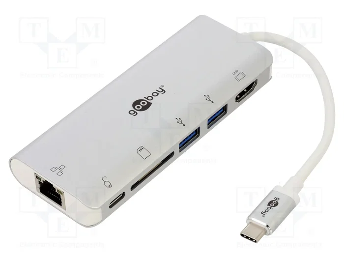GOOBAY Adaptador USB 3.0 en Aluminio Plata GOOBAY Adaptador USB 3.0 en Aluminio Plata