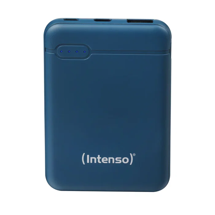 Intenso XS5000 Power Bank 5000 mAh Batería Externa Portátil Polímero de Litio con Pantalla LED, USB-C y Micro-USB, Color Petróleo
