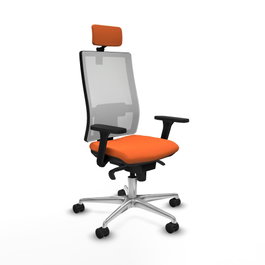 PIQUERAS Y CRESPO Silla de oficina Horna Naranja y Blanco