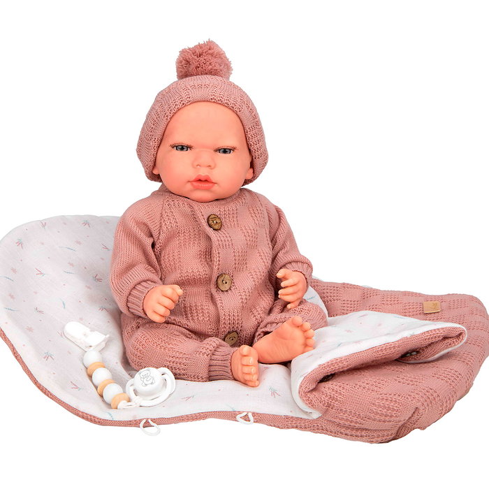 Muñecas Arias Muñeca Reborn Elba con Saco de Dormir de 40 cm Muñecas Arias Muñeca Reborn Elba con Saco de Dormir de 40 cm