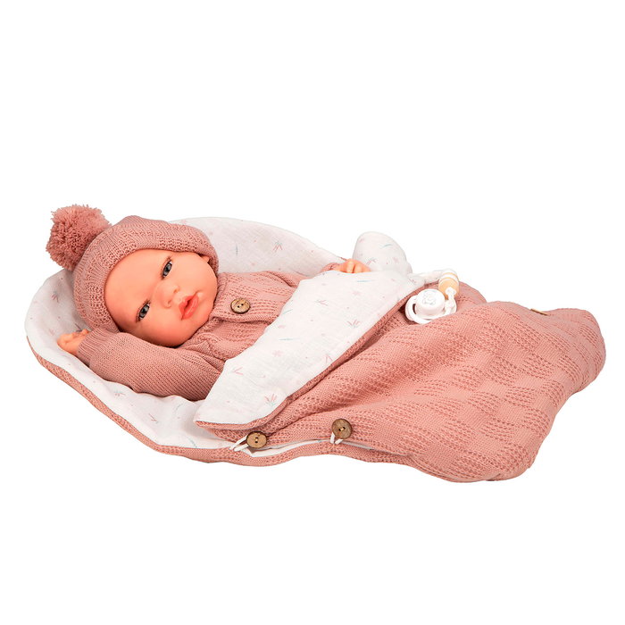 Muñecas Arias Muñeca Reborn Elba con Saco de Dormir de 40 cm Muñecas Arias Muñeca Reborn Elba con Saco de Dormir de 40 cm