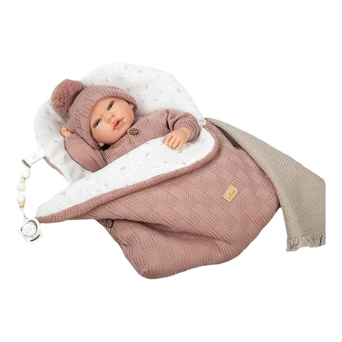 Muñecas Arias Muñeca Reborn Elba con Saco de Dormir de 40 cm Muñecas Arias Muñeca Reborn Elba con Saco de Dormir de 40 cm