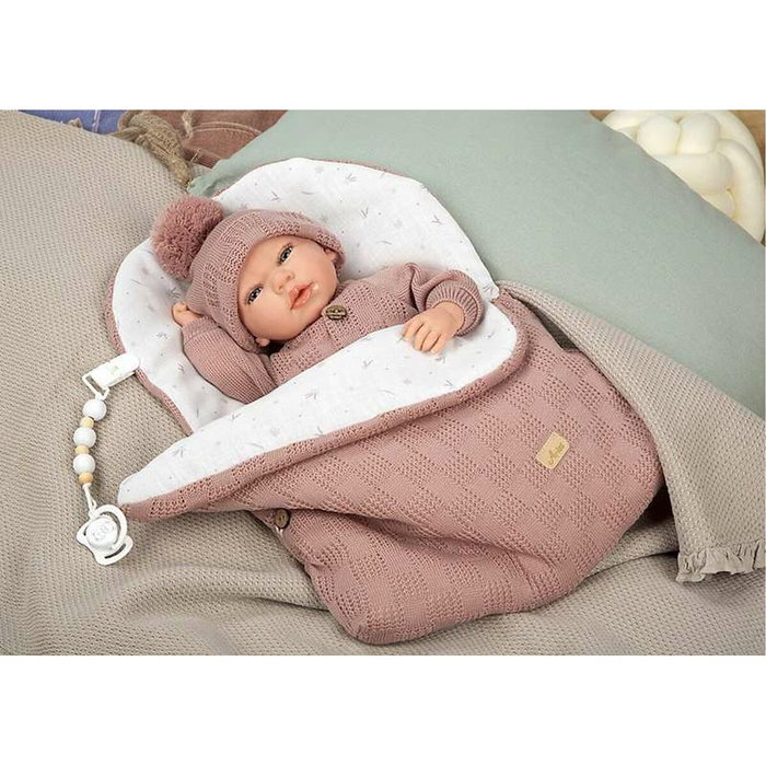 Muñecas Arias Muñeca Reborn Elba con Saco de Dormir de 40 cm Muñecas Arias Muñeca Reborn Elba con Saco de Dormir de 40 cm