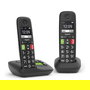 Gigaset E290A Duo Teléfono Inalámbrico con Contestador Automático y Identificador de Llamadas Negro