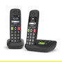 Gigaset E290A Duo Teléfono Inalámbrico con Contestador Automático y Identificador de Llamadas Negro