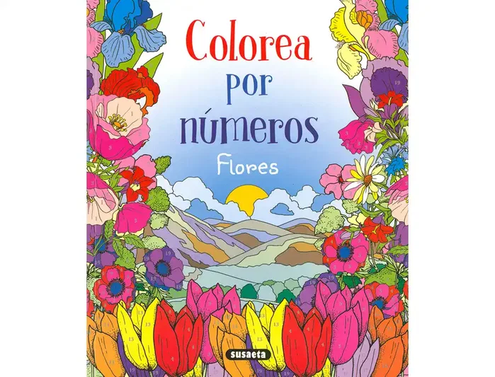 Susaeta Cuaderno de colorear flores por números 64 páginas Susaeta Cuaderno de colorear flores por números 64 páginas