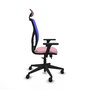 PIQUERAS Y CRESPO Silla de oficina Motilla Rosa y Azul con mecanismo Sincro/Traslack