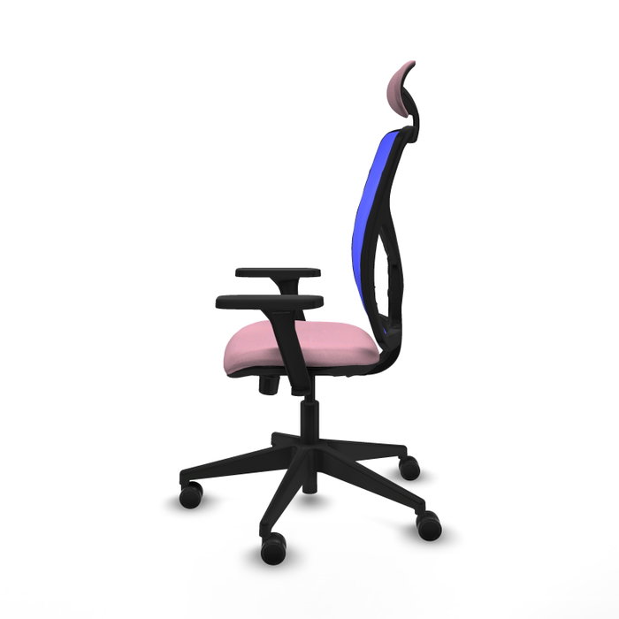 PIQUERAS Y CRESPO Silla de oficina Motilla Rosa y Azul con mecanismo Sincro/Traslack