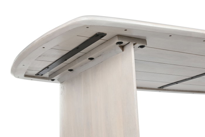 DKD Home Decor Mesa de Comedor Mango Blanco 218x100x76 DKD Home Decor Mesa de Comedor Mango Blanco 218x100x76
