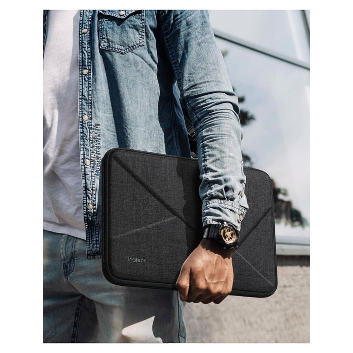 Inateck LB01007-13S Funda para Portátil 13.3 Pulgadas, Negro, EVA y Poliéster, Resistente a Impactos y Salpicaduras