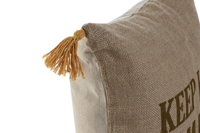 DKD Home Decor Cojín de Algodón Impreso Marrón 45x8x45 cm