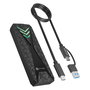 ICY BOX Spade Case 1805 Caja Externa SSD M.2 NVMe USB 3.2 Gen 2 Tipo-C 10 Gbps Hasta 2 TB Negro