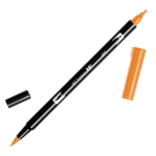 Tombow ABT-946 Rotulador de Punta Doble Pincel y Fina Color Oro Ocre