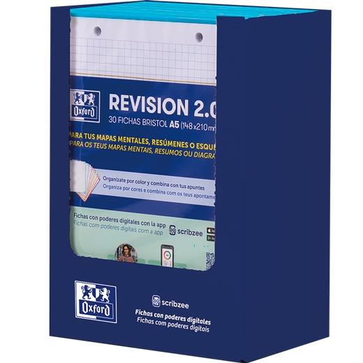 Oxford Fichas Revision 2.0 Turquesa A5 Cuadriculadas 5x5