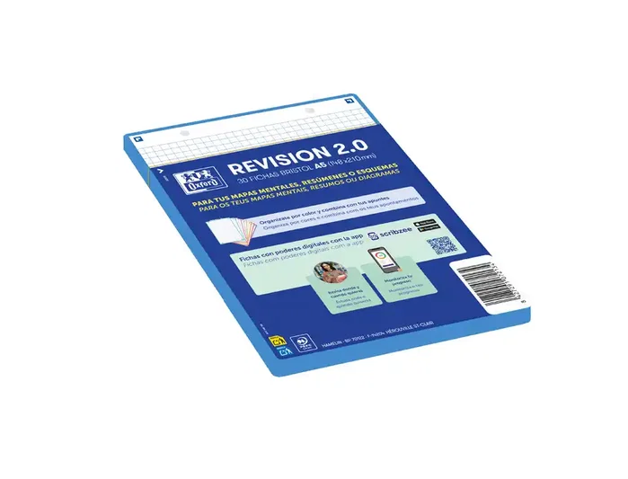 Oxford Fichas Revision 2.0 Turquesa A5 Cuadriculadas 5x5