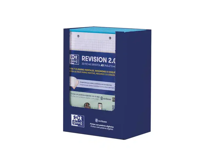 Oxford Fichas Revision 2.0 Turquesa A5 Cuadriculadas 5x5