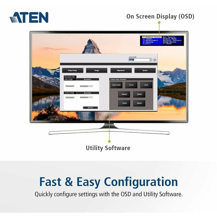 ATEN VC182 Convertidor de vídeo VGA/RCA a HDMI ATEN VC182 Convertidor de vídeo VGA/RCA a HDMI