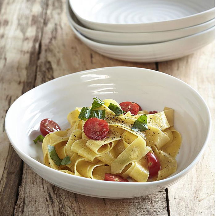 Portmeirion Plato Pasta Sophie Conran 23,5 cm (4 Unidades) Apto para Lavavajillas Microondas Congelador Horno hasta 200ºC