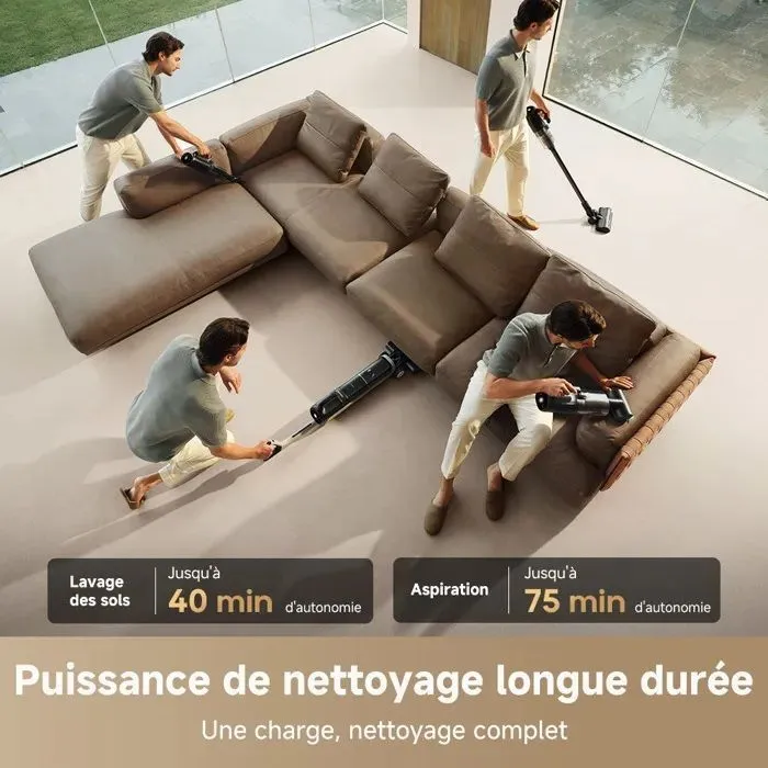 Dreame Aspiradora y Mopa Dual H14 - 18k Pa - Aspiración en Seco y Húmedo - Funcionalidad Multisuperficie 5 en 1