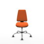 PIQUERAS Y CRESPO Silla de oficina Elche con mecanismo Asincro, Tela Naranja y Base cromada