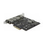 DeLOCK PCI Express x4 Card to 2 x USB Type-C + 3 x USB Type-A - SuperSpeed USB 10 Gbps (USB 3.2 Gen 2), SATA 15-pin, Internal, for Windows/Linux