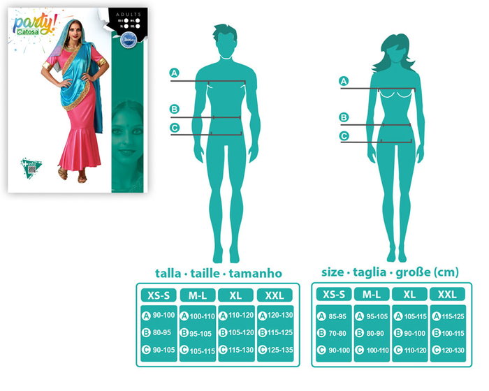 Otros Disfraz Hindú Asiático Mujer Adulto Rosa - Vestido y Velo Tallas M y L (2023) Otros Disfraz Hindú Asiático Mujer Adulto Rosa - Vestido y Velo Tallas M y L (2023)