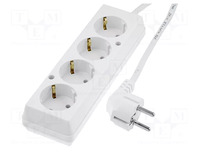JONEX Prolongador de Alimentación 4 Tomas, 1,5m, Blanco JONEX Prolongador de Alimentación 4 Tomas, 1,5m, Blanco