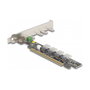 DeLOCK Adaptador PCI Express x16 a 4 x SFF-8654 4i NVMe Interno - Tarjeta de Expansión con Bifurcación PCIe 5.0 para Windows y Linux, Color Blanco