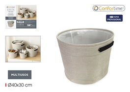 Inde Cesta de Almacenaje Redonda para Organización, 51 cm Largo x 42.9 cm Ancho x 8 cm Alto (12 Unidades)