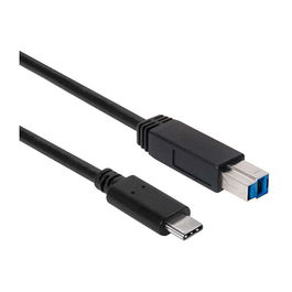Club 3D Cable USB 3.1 Gen2 Tipo C a Tipo B (USB B), 1m, Macho a Macho, Negro, Plug & Play