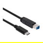 Club 3D Cable USB 3.1 Tipo C a Tipo B de 1 metro, Conectores de Acero Inoxidable