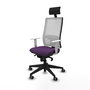 PIQUERAS Y CRESPO Silla de oficina Horna con mecanismo Sincro, Morado y Blanco