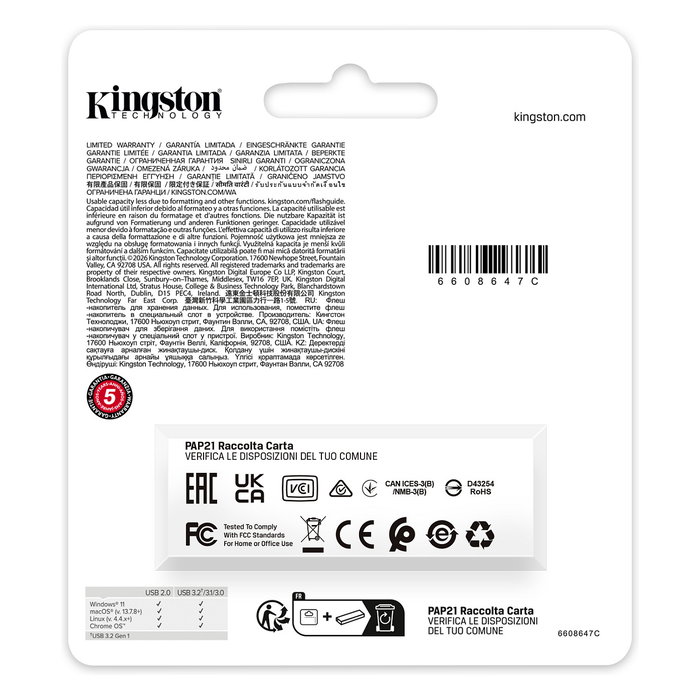 Kingston DataTraveler Exodia 128 GB USB 3.2 Gen 1 Negro/Azul Kingston DataTraveler Exodia 128 GB USB 3.2 Gen 1 Negro/Azul