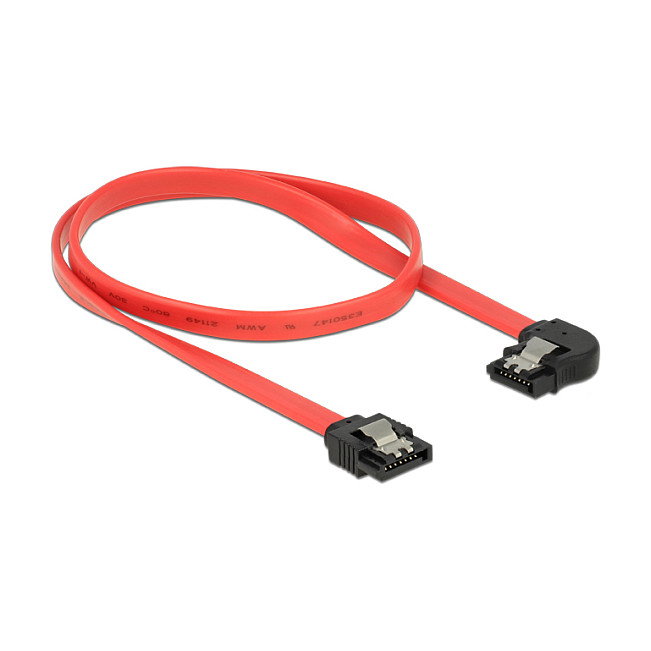 DeLOCK Cable SATA 6 Gb/s 50 cm recto/ángulo izquierda rojo DeLOCK Cable SATA 6 Gb/s 50 cm recto/ángulo izquierda rojo